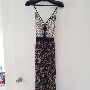 Black Maxi Ecoté Dress made in India